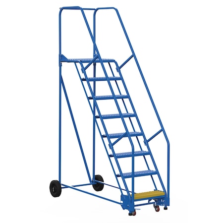 Vestil 110 H Steel Warehouse Ladder, 58 deg. Grip, 8 Step, 21", 8 Steps LAD-8-21-G